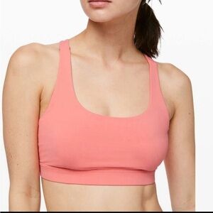 Lululemon Energy Sports Bra Nulu Medium Support Coral Pink Size 8 (B–D Cups)
